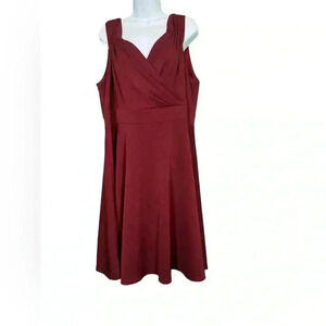 NWT Grace Karin Women's 3XL Burgundy Ruffle Dress Sleeveless